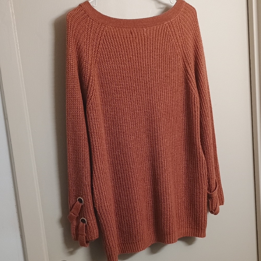 Umgee Terracotta Knit Sweater - Picture 3 of 3
